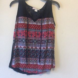 Super cute lace and patterned tank top